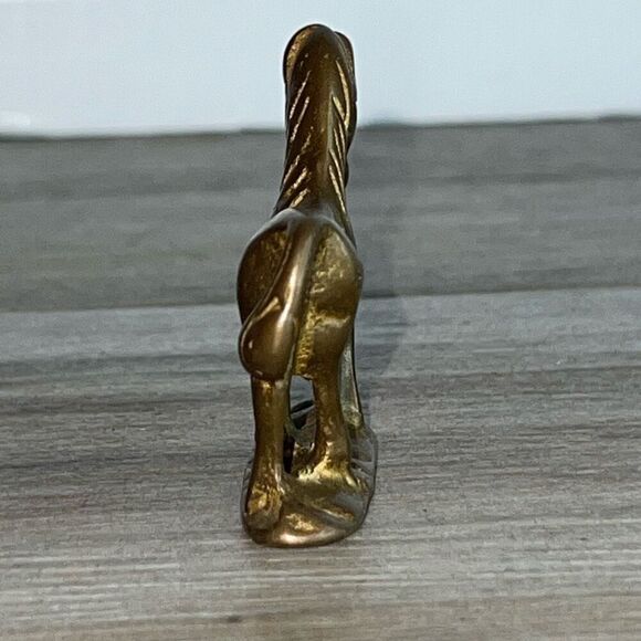 Vintage Brass Unicorn Horse Statue Miniature Mini Figure Statue 2" tall Farms - Picture 4 of 7